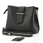 Luka damska listonoszka na ramię skóra naturalna elegancka dwukomorowa