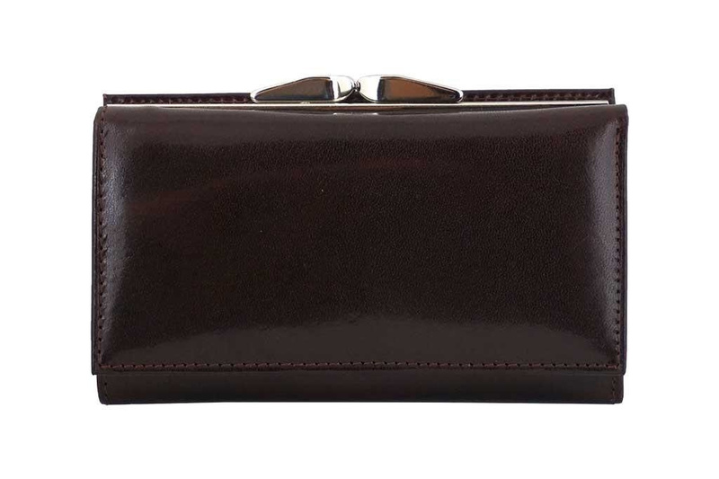 Portfel damski klasyczny skórzany - Czerwony