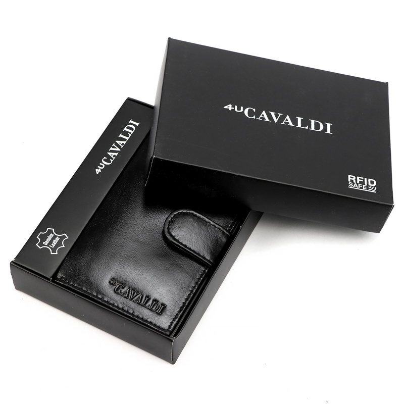 Duży, skórzany portfel męski z systemem RFID - 4U Cavaldi