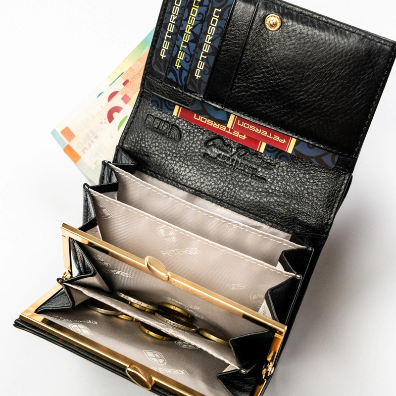 Skórzany damski portfel Peterson PTN PS445-MLF