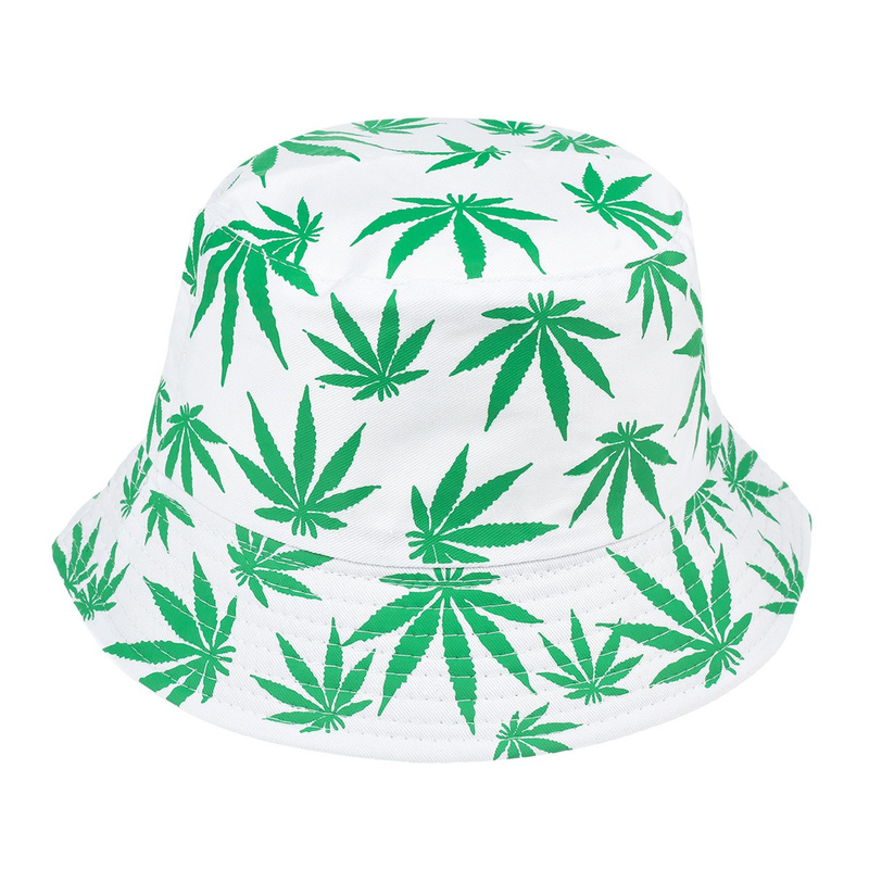 Biały kapelusz dwustronny bucket hat wędkarski modny kap-m3