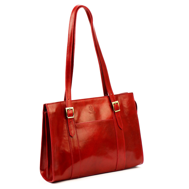 Damska elegancka dwukomorowa shopperbag na ramię z przegrodą Florence