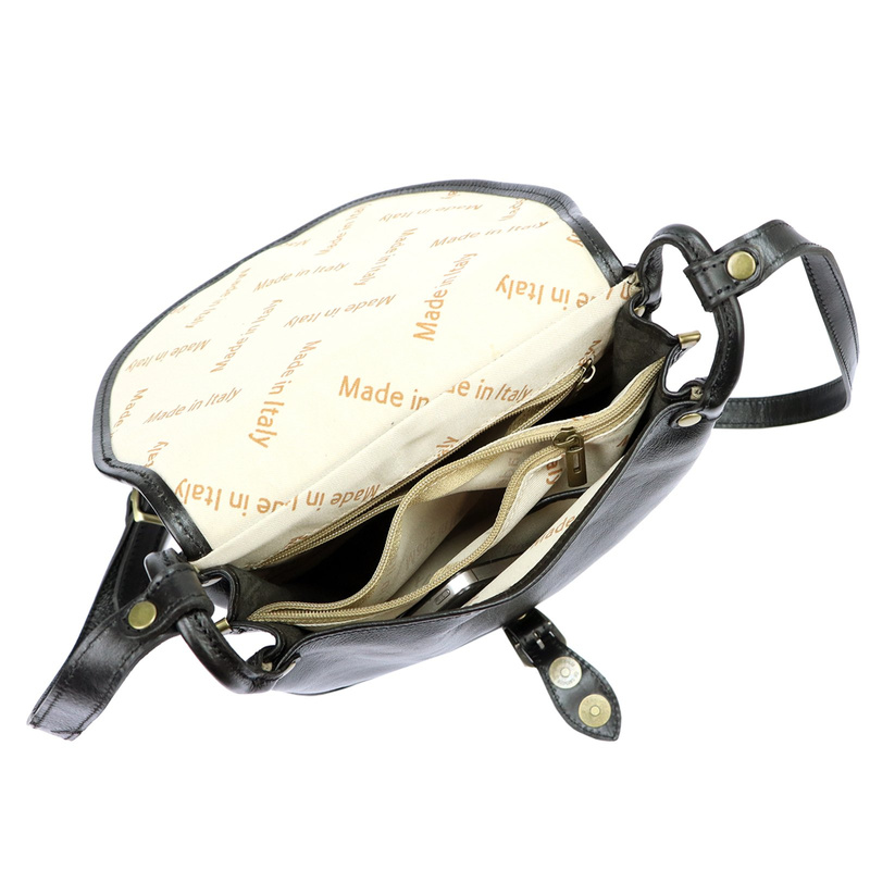 Florence Listonoszka Damska Mała Skórzana Na Ramię Organizer 4 Kieszenie