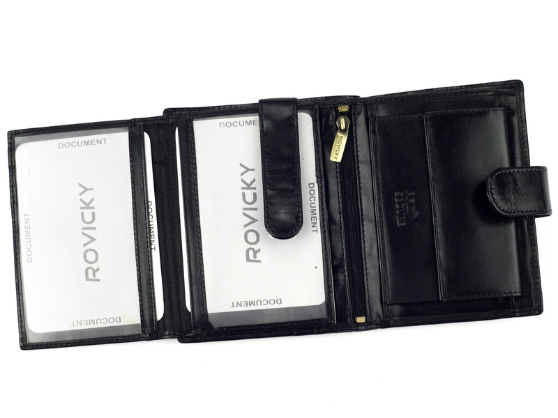 Skórzany męski portfel Rovicky N104L-RVT RFID