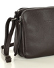 Torebka skórzana crossbody listonoszka dwie komory - MARCO MAZZINI ciemny brąz