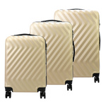 Pierre Cardin zestaw podróżny trzech walizek twarde ABS na kółkach