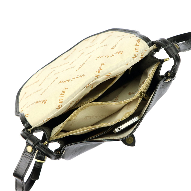 Florence skórzana damska listonoszka torebka na ramię dwukomorowa