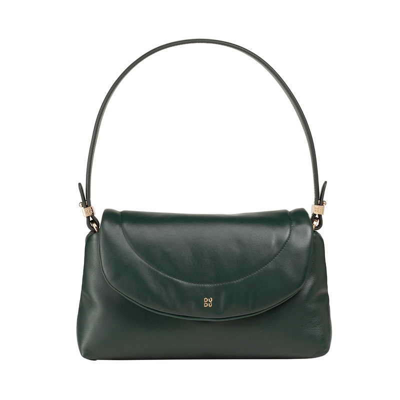 DuDu Mała torebka damska na ramię z paskiem skóra naturalna listonoszka