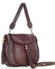 Marco Mazzini Torebka classic saddle bag ze skóry naturalnej na ramie bordowa