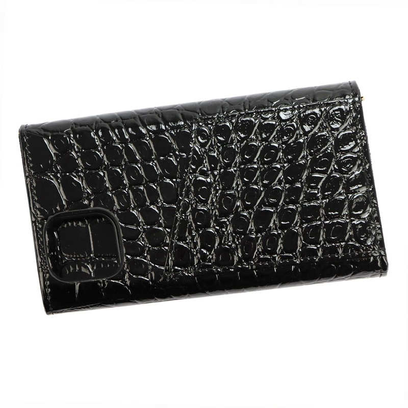 MiaMore etui na telefon Iphone 12 case z klapą skóra krokodyla lakierowana