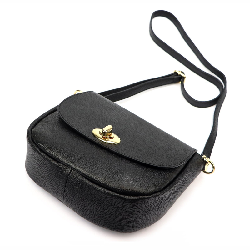 Vera Pelle damska listonoszka skóra naturalna torebka przez ramię z klapą