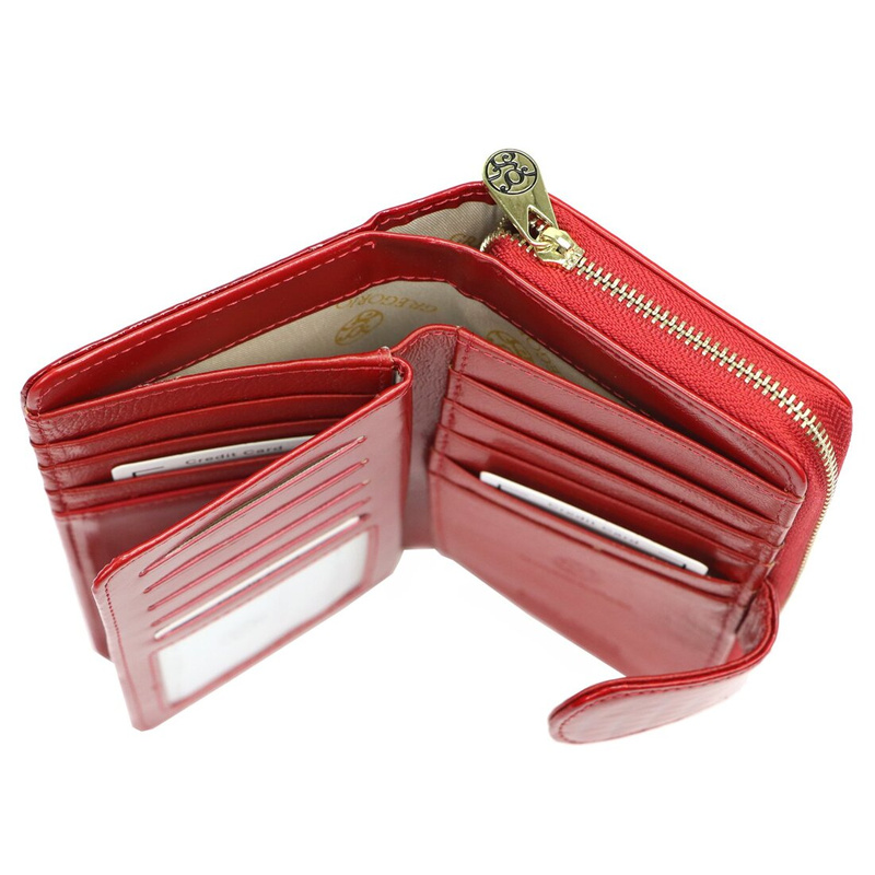 Gregorio duży portfel pionowy portmonetka za zatrzask liczne przegrody