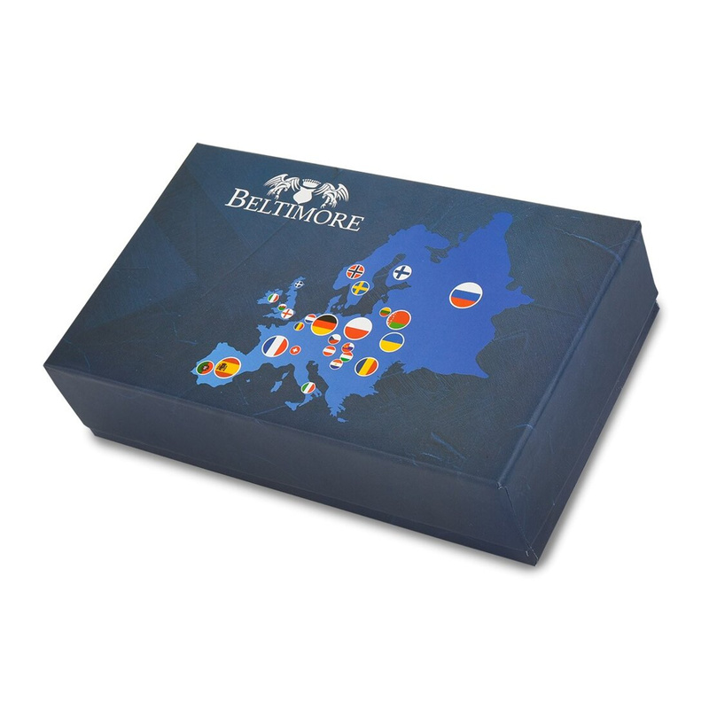 Damski skórzany portfel duży poziomy retro RFiD czarny BELTIMORE 043