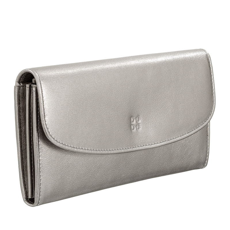 Dudu damska portmonetka skóra naturalna klasyczny podłużny portfel zatrzask