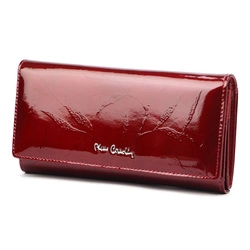 Lakierowany Skórzany damski portfel Pierre Cardin