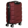 Bordowa walizka z tworzywa ABS+ wyposażona w szyfrowany zamek - Peterson