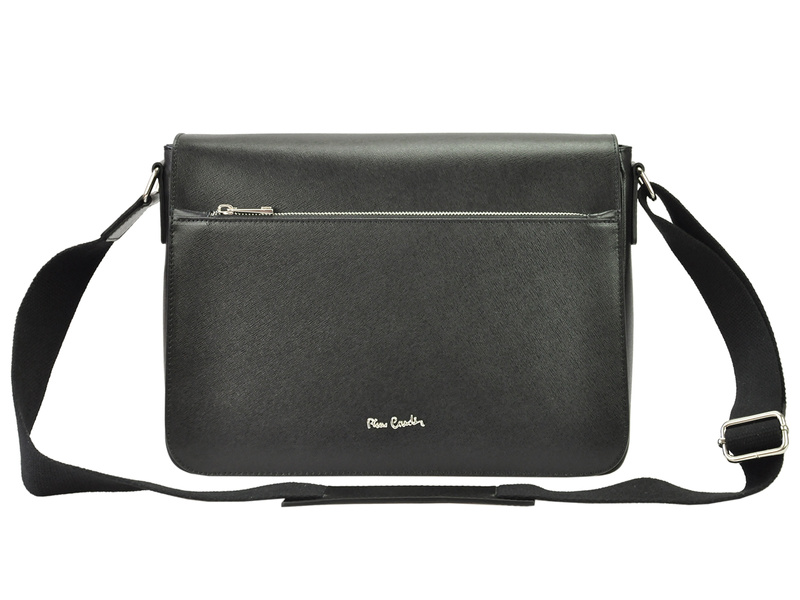 Pierre Cardin męska raportówka skórzana torba na ramię na dokumenty miejska