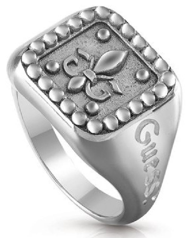 Biżuteria GUESS JUMR01328JWA. Pierścionek, Kolor szary. Mężczyzna.