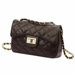 Vera Pelle damska listonoszka skóra naturalna pikowana stylowa torebka