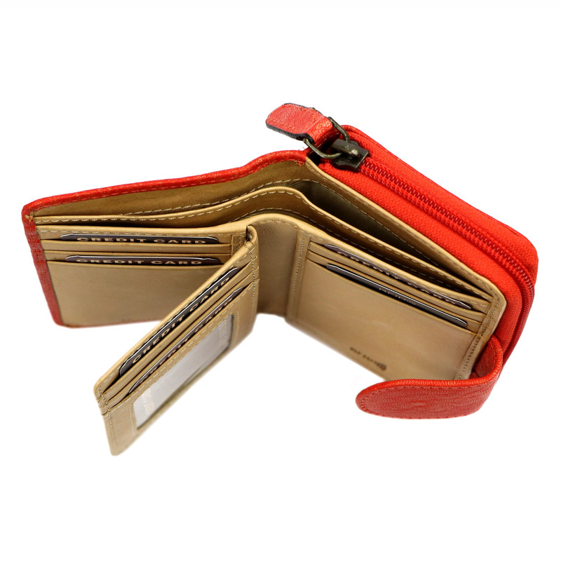 Mato Grosso pionowy duży damski portfel skóra naturalna portmonetka RFID