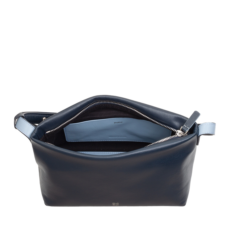 DuDu damska listonoszka skóra naturalna torebka na ramię z kieszenią