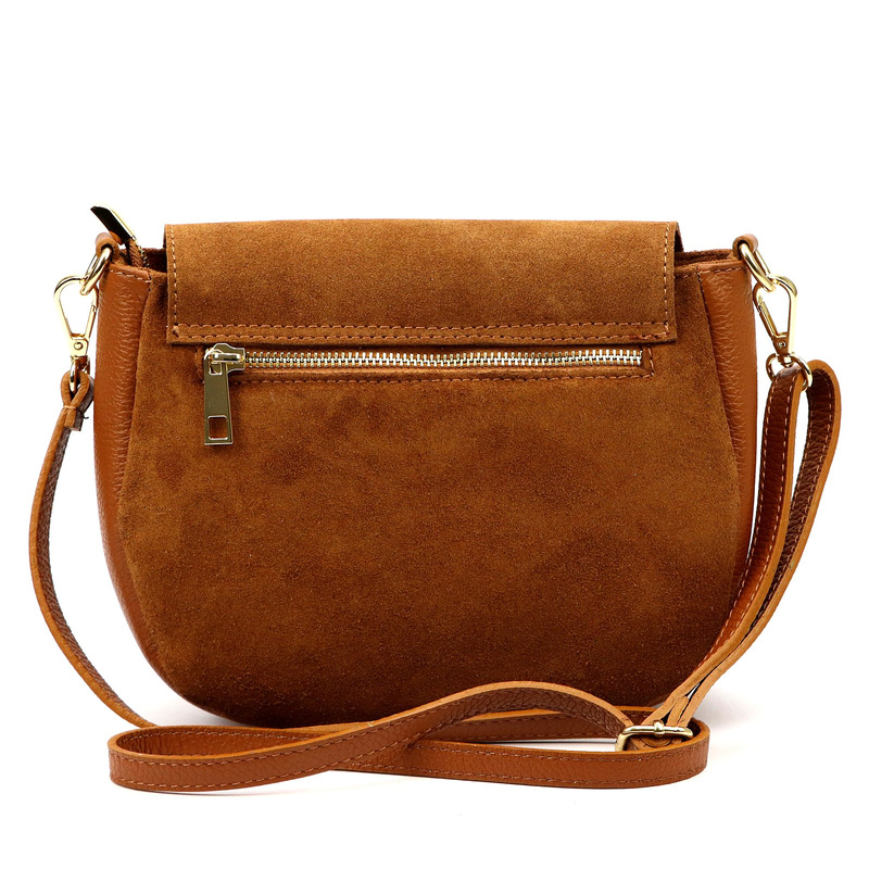 Luka damska listonoszka zamszowa skóra naturalna torebka przez ramię