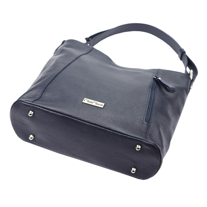 MiaMore damska torebka na ramię shopperbag skórzana z kieszeniami