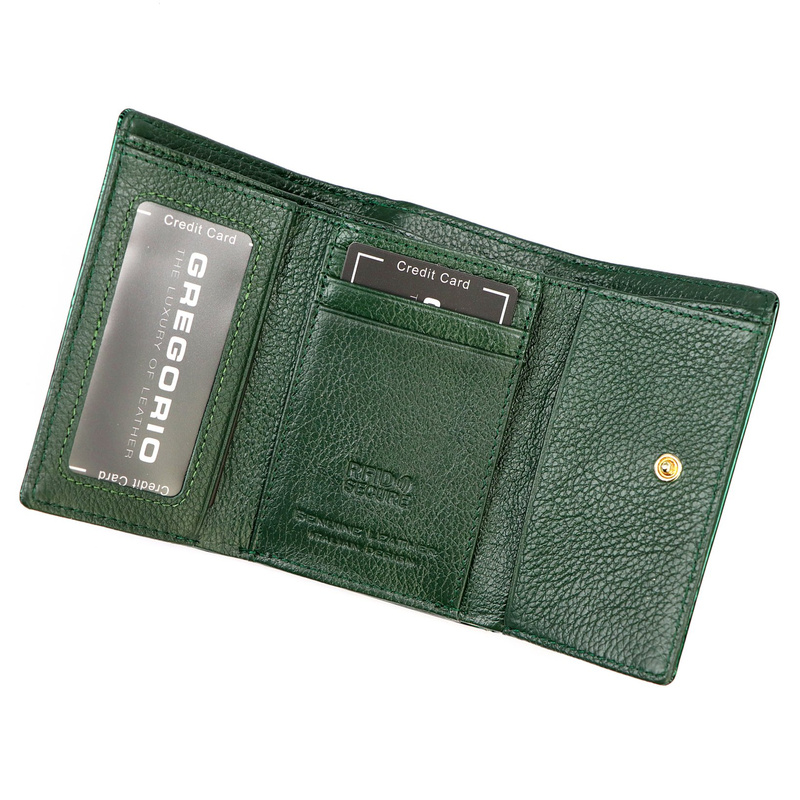 Gregorio damski portfel lakierowany skórzany pojemna portmonetka w motyle