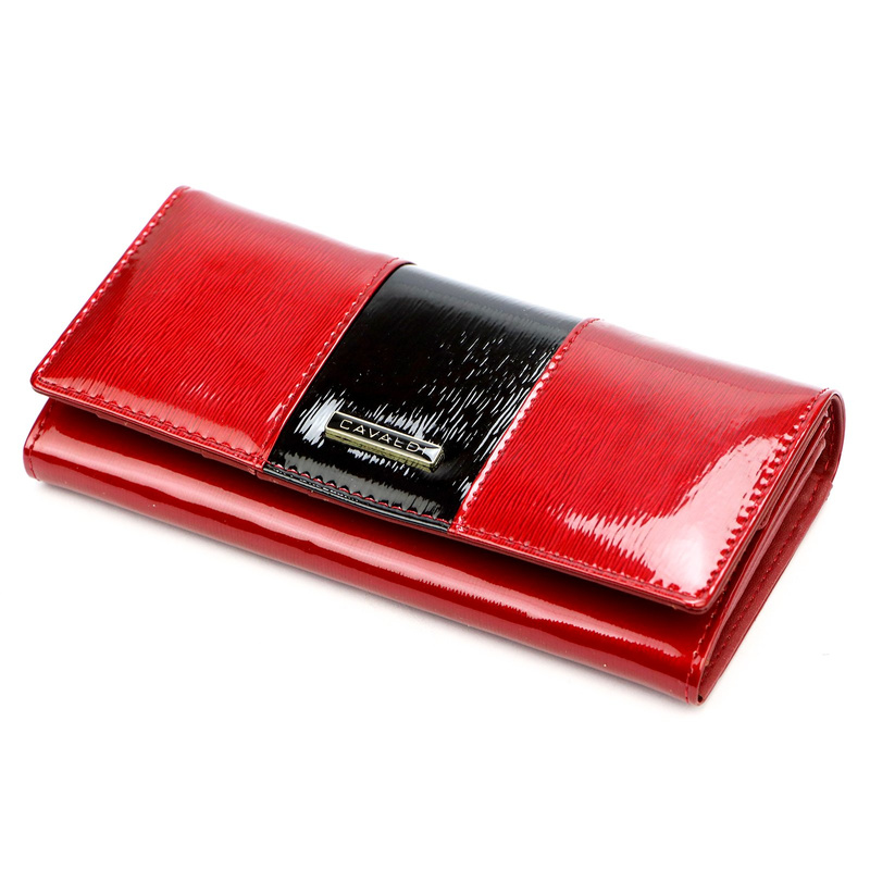 4U Cavaldi damski portfel skóra naturalna lakierowana podłużna portmonetka