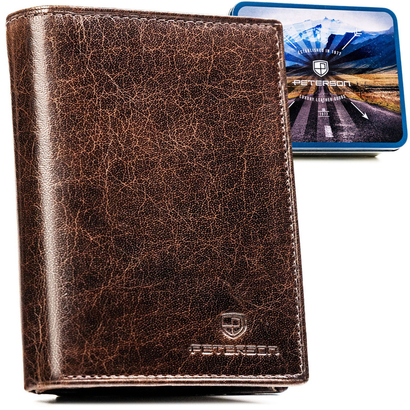 Skórzany męski portfel Peterson PTN N4-BUF