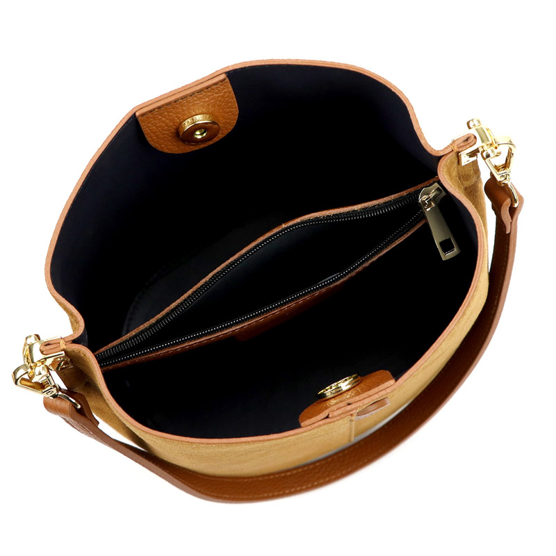 skóra zamsz Damski torebki skórzane Luka 24-096