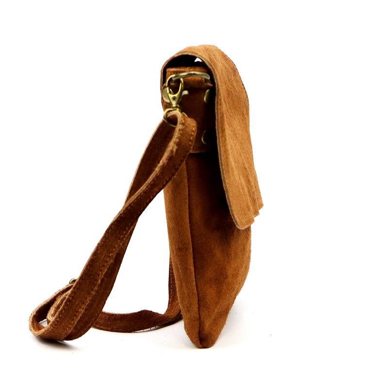 Vera Pelle damska listonoszka skóra naturalna torebka przez ramię z klapą