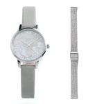 Zegarek OLIVIA BURTON OBGSET111. Kwarcowy, Kolor szary. Kobieta.