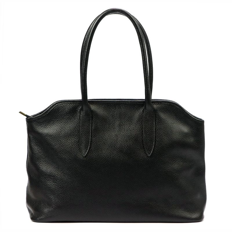 Vera Pelle damska torebka na ramię skóra naturalna zamszowa z kieszeniami