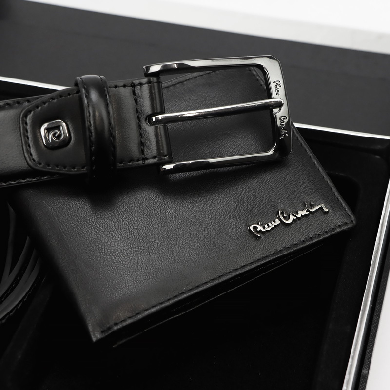 Meski zestaw prezentowy skóra naturalna Pierre Cardin PARURE12 GG16