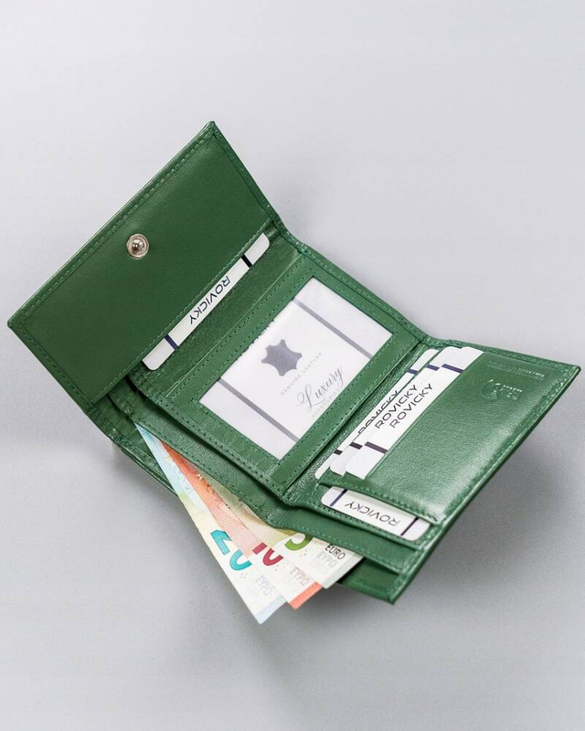Zgrabna Portmonetka damska skórzana z RFID Cavaldi