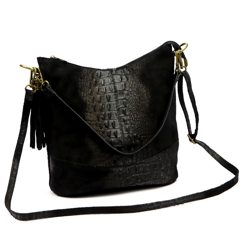 Damska torebka ze skóry naturalnej Luka 26-027 CROCO