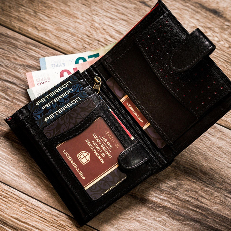 Skórzany męski portfel Peterson PTN 333Z 2-1-5