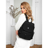 Plecak damski z poliestru w modnym, czarnym kolorze - Peterson