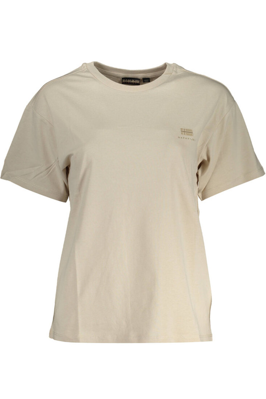 DAMSKI T-SHIRT Z KRÓTKIM RĘKAWEM NAPAPIJRI BEŻOWY