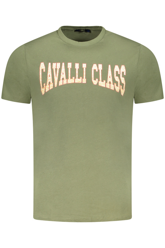 KOSZULKA CAVALLI CLASS Z KRÓTKIM RĘKAWEM MĘSKA ZIELONA