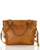 Torebka biznesowa damska kuferek skórzany premium bag - MARCO MAZZINI camel
