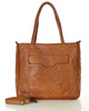 Torba shopper brązowa camel z kieszeniami skóra naturalna – MARCO MAZZINI