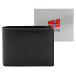 Nordee portfel męski skóra naturalna poziomy przezroczyste przegrody