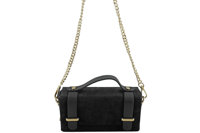 Zamszowa torebka Barberinis wizytowa - Czarna