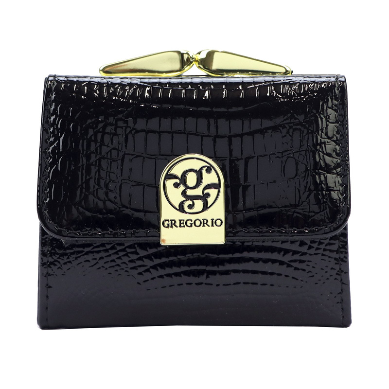 Lakierowana mała damska portmonetka marki Gregorio