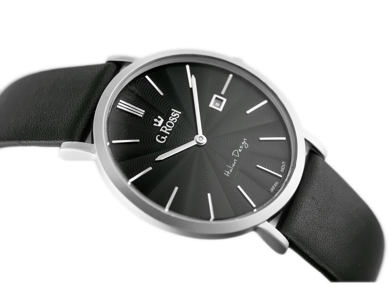 ZEGAREK MĘSKI G. ROSSI - 10853A - SLIM (zg184c)  + BOX