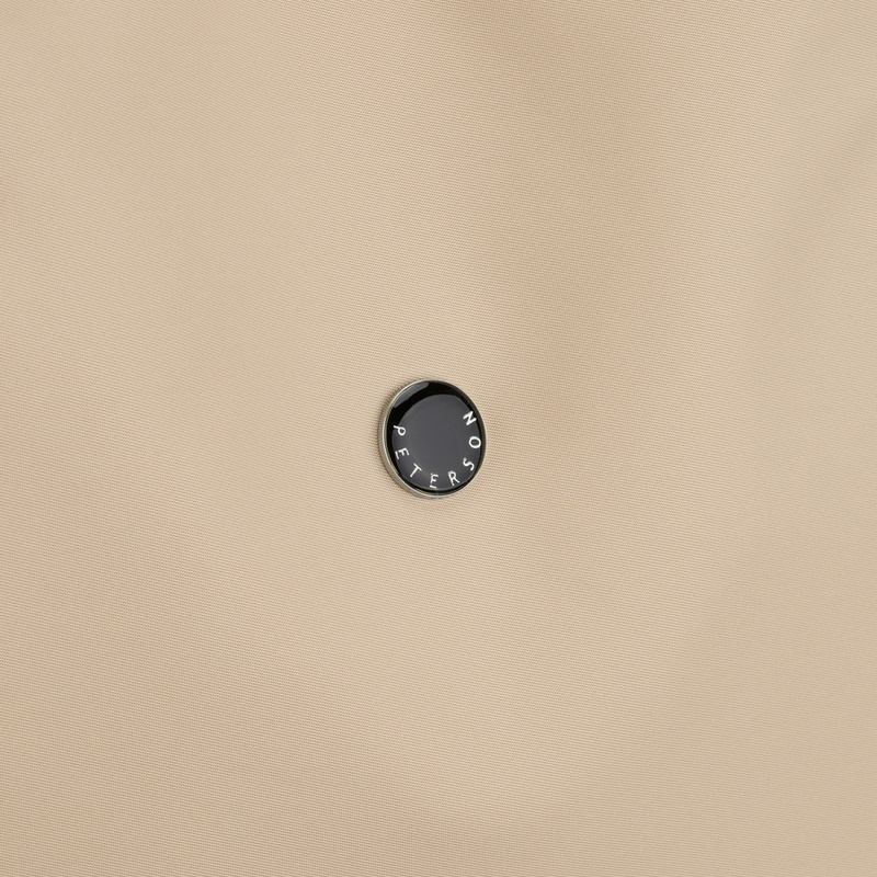 Shopperka damska z poliestru w jasnobeżowym kolorze zamykana suwakiem - Peterson