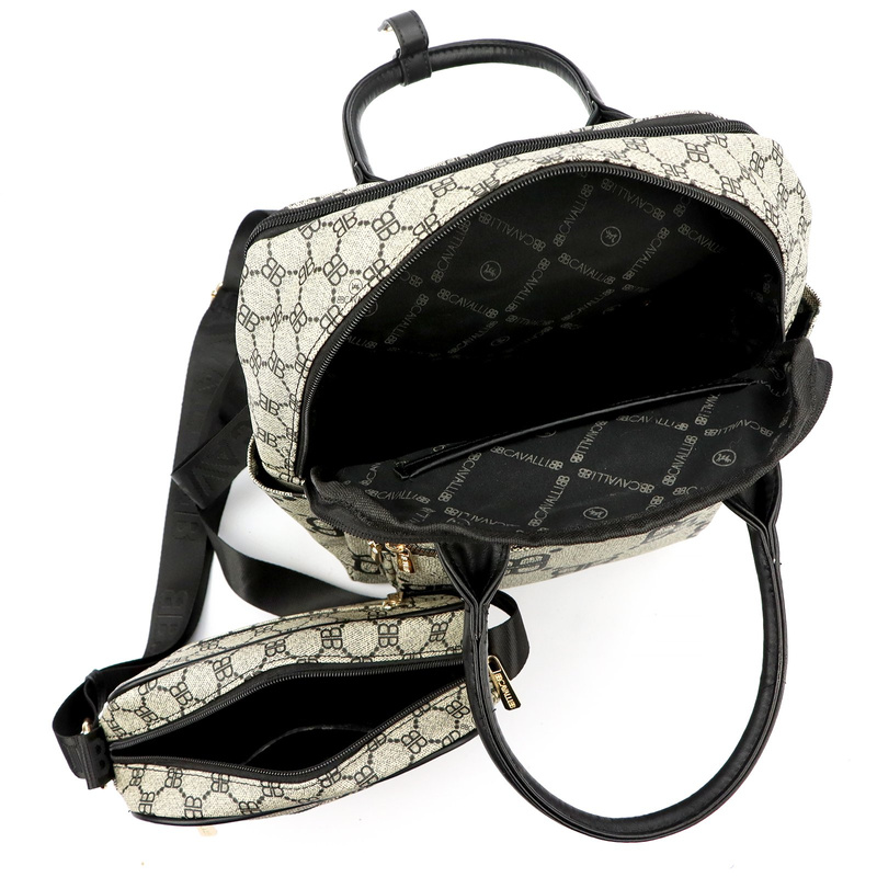 B.Cavalli zestaw plecak i damska listonoszka przez ramię z kieszeniami