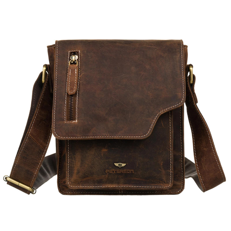 Saszetka męska z naturalnej skóry Peterson PTN PTE-NSH